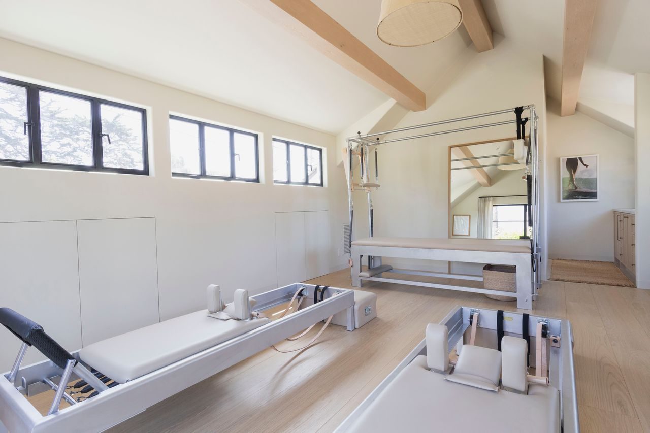 The K Pilates studio with two Reformers and a Cadillac